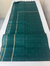Semi silk saree with zari buttas  MSG6161 - TealGreen