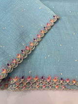 Tissue organza saree with fully worked blouse MS14176