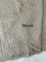 Cutwork Semi silk saree MSR908- DuskyBrown