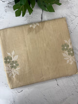 Crepe semi tussar silk saree with cross stitch embroidery-MSCS634