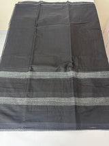 Supernet saree with crochet work and lace border MCJ5433 Black