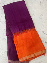 Chiffon georgette saree with crochet work - MS7633