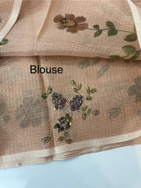 Handworked Tissue silk saree with French Knots MS7776 DuskyPeach