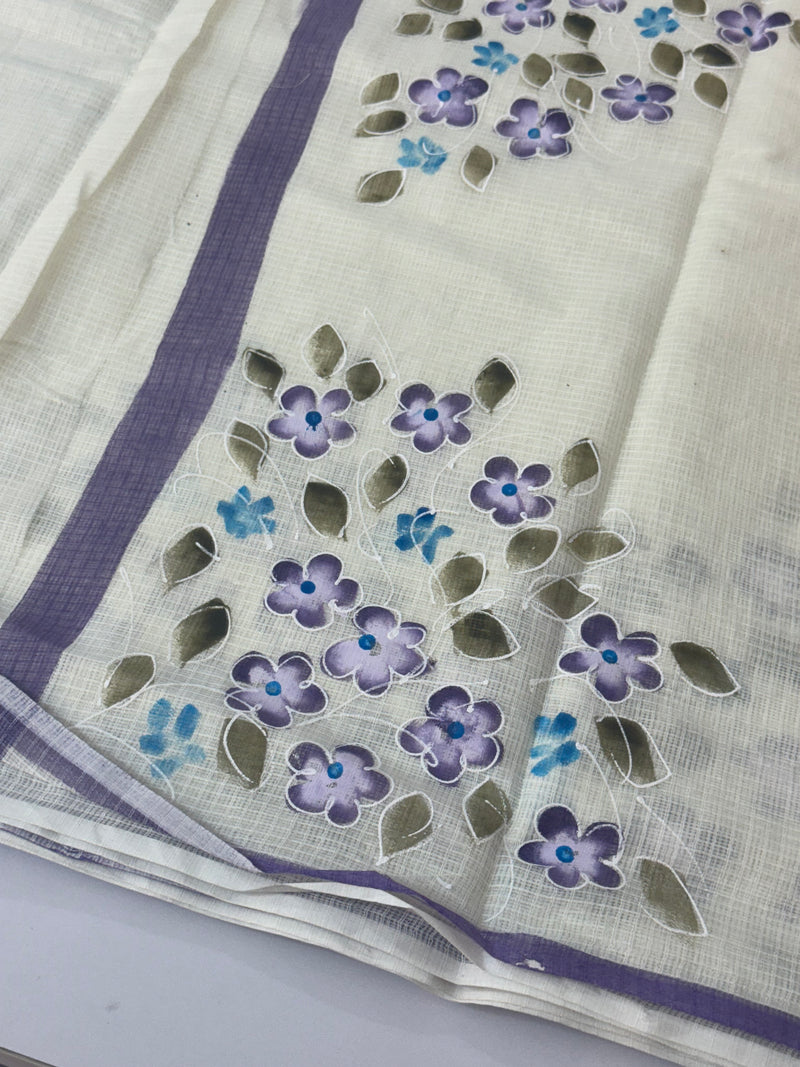 Soft kota saree with handpainting MNEKS499