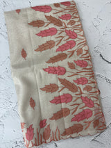 Tissue silk saree with applique work  MSH105