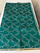 Blended tussar silk saree with embroidery- MSH158 Teal