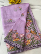 Tissue Organza saree MS14717 - Lavender