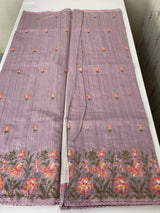 Blended matka Tussar silk saree with embroidery MS4856