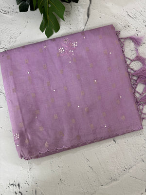 Fancy Chanderi silk saree with blouse MFC213