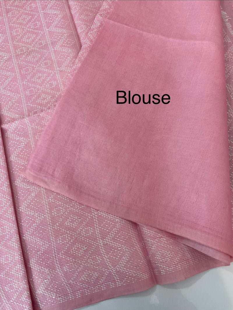 Bhagalpuri Semi tussar saree MS871 - Pink