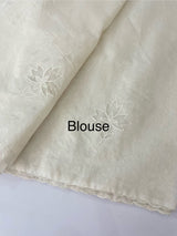 Mul chanderi saree with applique borders MSH112 Offwhite