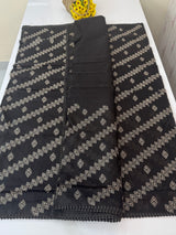 Soft kota silk saree with embriodery MS14808 Black