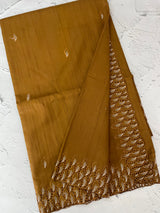 Semi tussar saree with cutwork MSHK566
