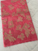 Semi organza saree with tissue applqiue work - MSH931