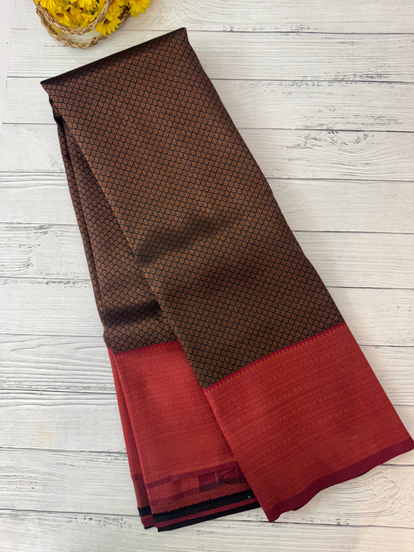 Brocade semi silk saree MS67443