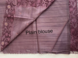 Blended tussar saree with cutwork - MSHK678