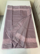 Kota saree with crochet work and lace border MCJ879 PastelMauve