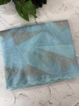 Semi organza saree with thread work - MSH931 DustyBlue