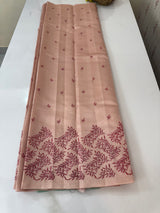 Kosa Tussar silk saree with contrast blouse - MS8177