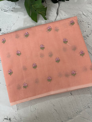 Lightweight Kota Supernet saree with embroidery MS143