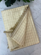 Soft blended tussar saree  MKT121 (4) - Cream