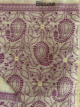 Matka Blended Tussar silk saree with kanta inspired thread work-  MS4800(2)
