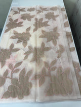 Soft organza saree with tissue appliqué work - MSH916 PastelPeachPink