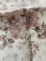 Handworked Glass organza saree with digital prints- MOS987