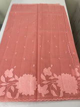 Moonga checks Applique work saree  MSM876