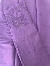 Unstitched Malai Chanderi Salwar Set - MUS103