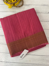 Crepe Banarasi viscose Georgette saree with brocade blouse MS953211- PeachPink