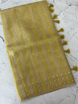 Tissue silk saree with foil work MSH214