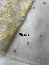 Jute Linen saree with thread work MSH206