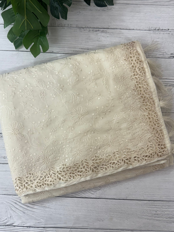 Cutwork Blended satin-tussar saree MTS9078