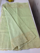 Soft kota silk saree with applique work MS85432