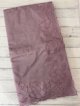 Moonga checks saree with Applique work borders  MSH149 (2)- Dusky Lavender