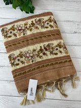 Tissue linen saree with kanta embriodery saree MS88650