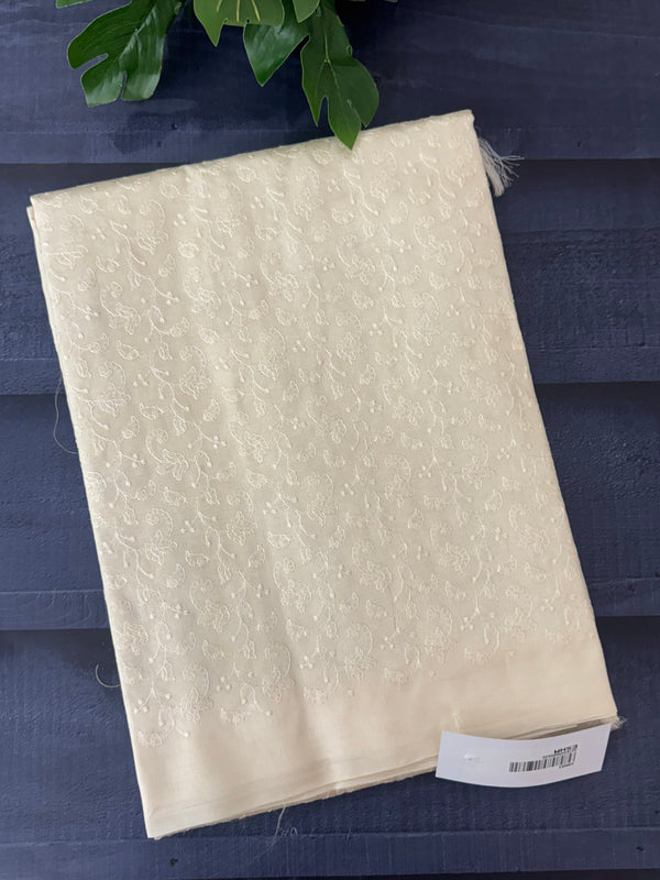 Pure desi tussar silk saree with embroidery- MTSS659 Cream