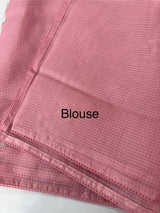 Kota  checks saree with embroidery - MS7679 Pink