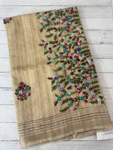 Handworked Blended tussar silk saree with handworked MS90543