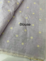 Phulkari NetKota embroidery saree - MSH126 Lavender