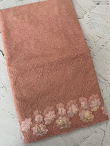 Soft Organza saree with thread work and tissue applique borders - MCW605 PeachPink