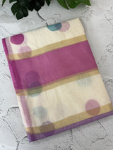 Semi chanderi saree with multi color polka dots- MSF334