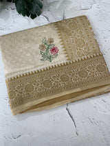 Semi silk saree with embroidery MSS456