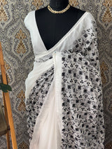 Soft kota checks saree with embroidery MS7843