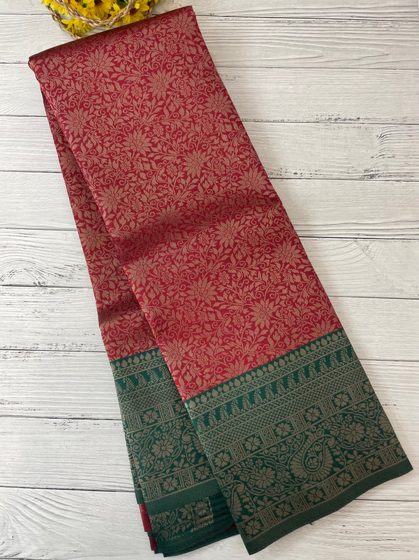 Brocade semi silk saree MS67443
