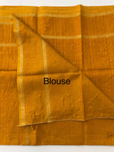 Tussar mix soft silk saree with Retta pettu borders - MST988 Mustard