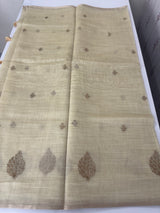 Tussar chanderi saree with embroidery MSTC122 (1)