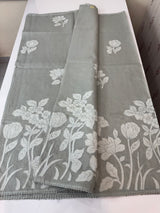 Soft kota silk saree with applique work MS15017- Grey