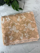 Jute Linen saree with thread work MSH206 - Peach